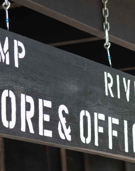  The Camp River Store And Office Sign